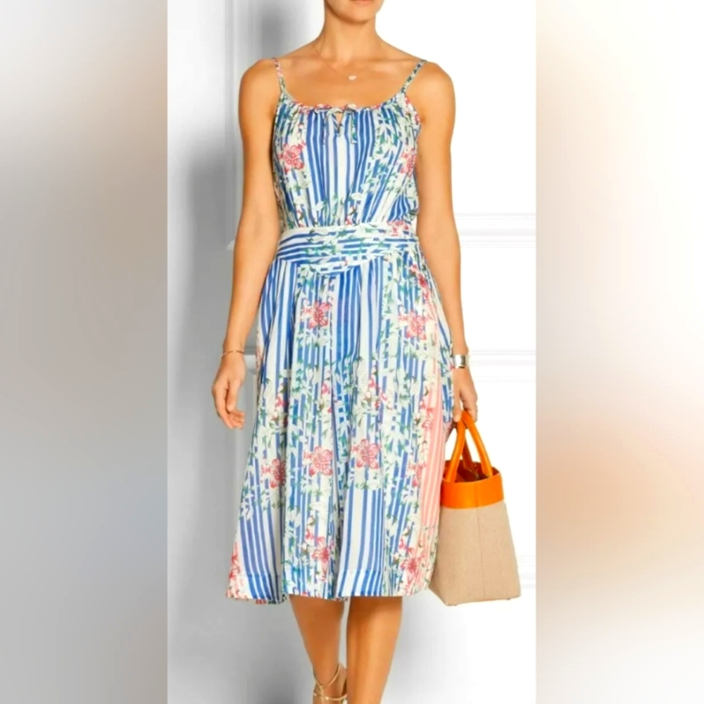 Paul & Joe Paris Floral & Stripe Dress